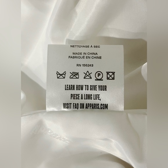 NWT Apparis Anouck Faux Shearling Fur Ivory Jacket 100% Recycled Poly Size Large - Picture 12 of 14